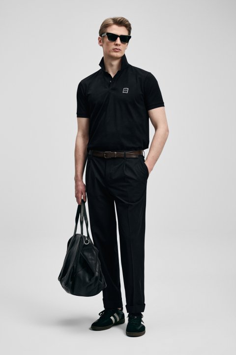 Carter Smart Men's Polo T-Shirt Black - LUFIAN