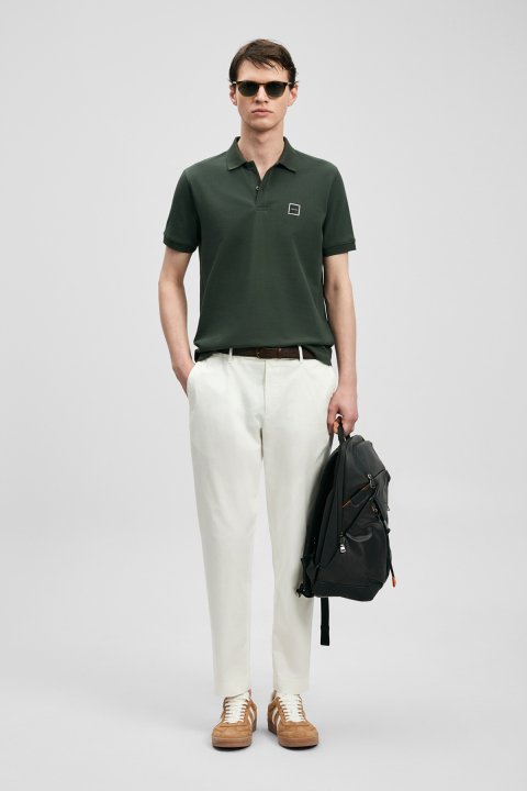 Carter Smart Men's Polo T-Shirt Khaki - LUFIAN