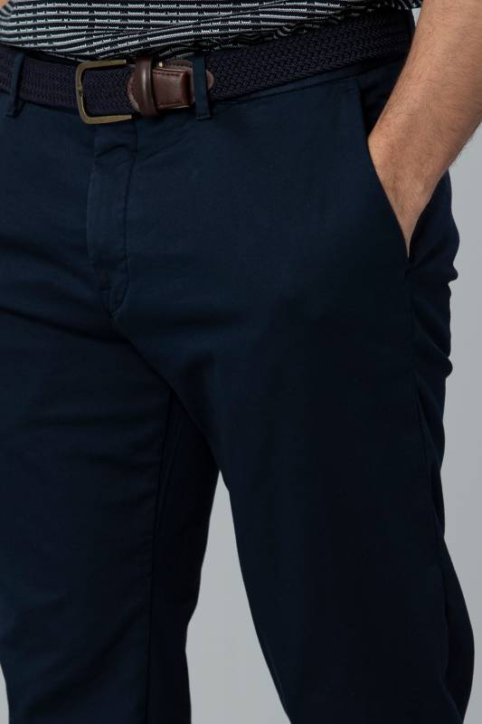 Cashılla Sports Mens Chino Pants Slım Fıt Navy - 2