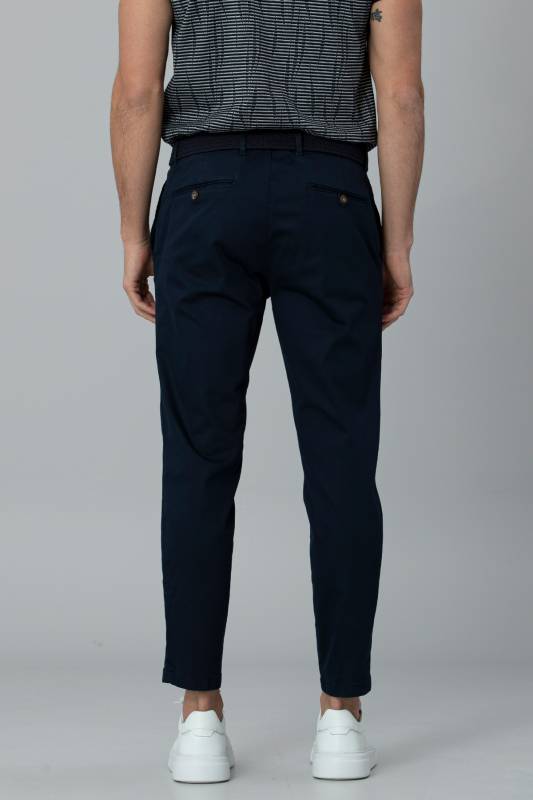 Cashılla Sports Mens Chino Pants Slım Fıt Navy - 4