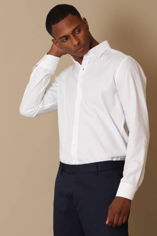 Charles Mens Smart Shirt Slım Fıt Whıte - 3