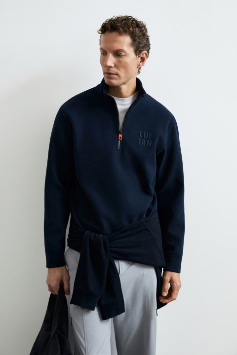 Male Sweatshirt Navy - LUFIAN