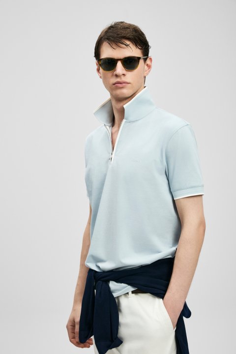 Chase Smart Men's Polo T-Shirt Blue - LUFIAN