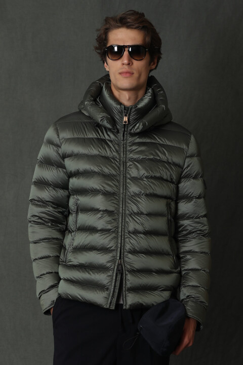 Chester Goose Feather Male Coat Green - Lufian