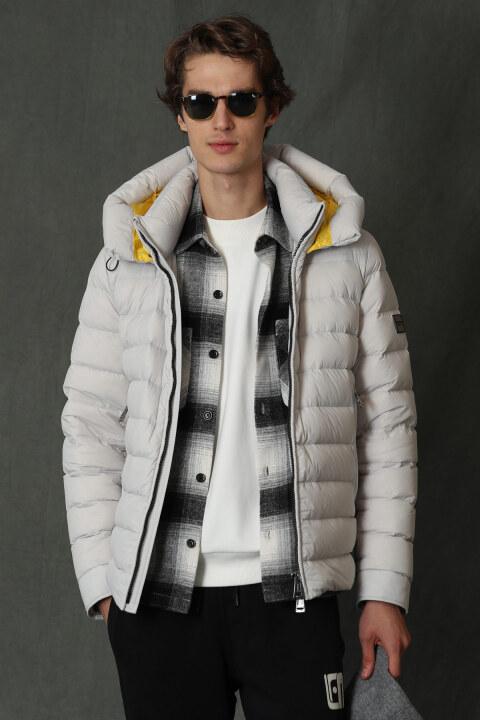 Chester Goose Feather Male Coat Stone - Lufian