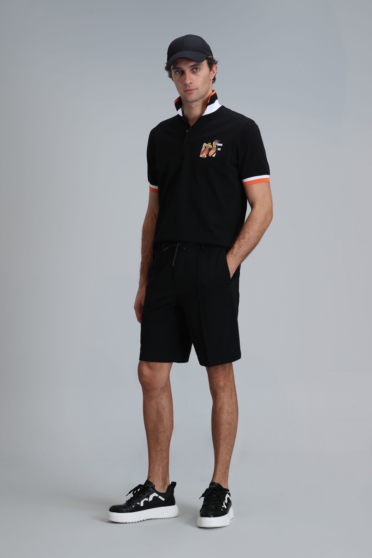 Chrıs Sports Mens Chino Shorts Slım Fıt Black - Lufian