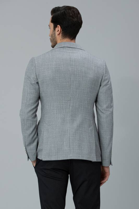 Cius Sports Mens Blazer Jacket Slım Fıt Grey - 4