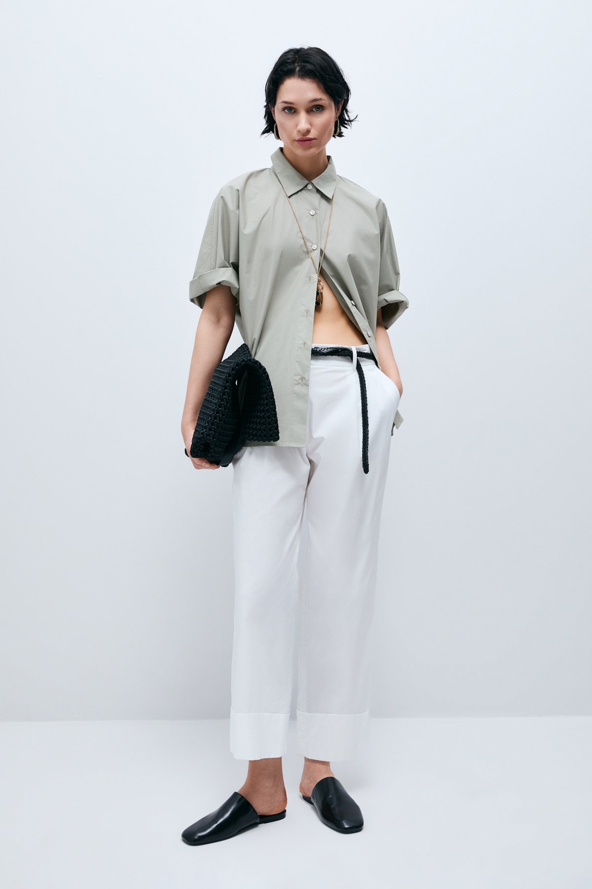 Clara Women's Pants Off White - LUFIAN