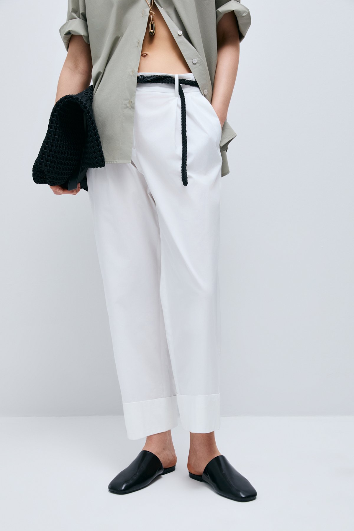 Clara Women's Pants Off White - LUFIAN (1)