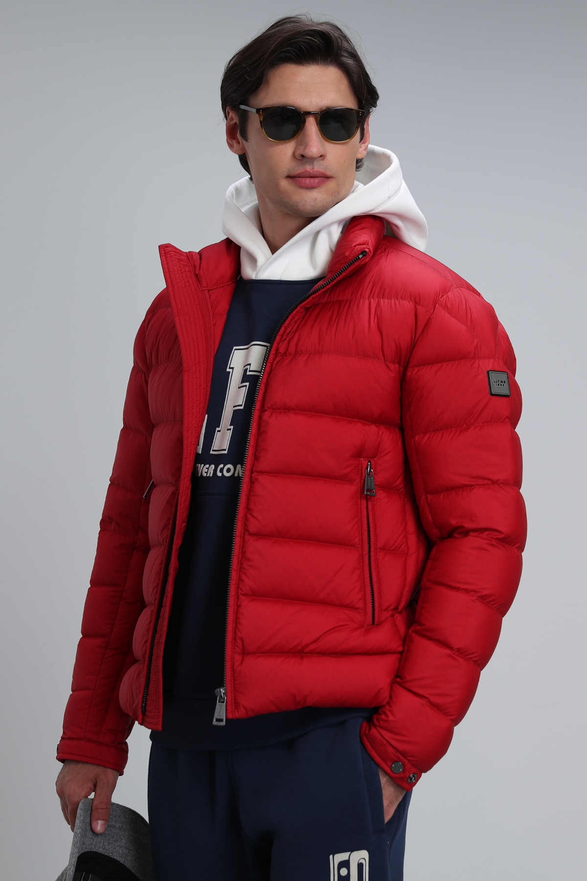 Clow Goose Feather Male Coat Red