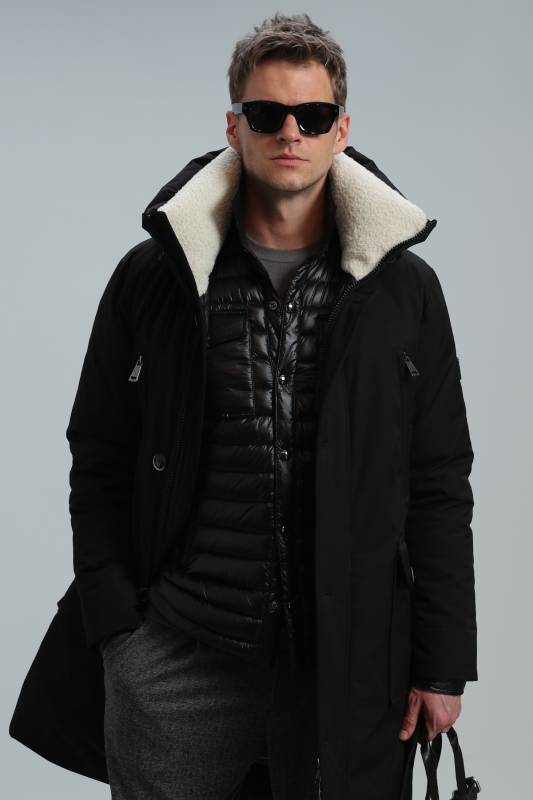 Cole Goose Feather Male Coat Black - 1