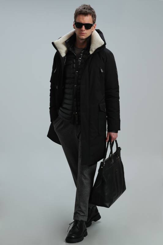 Cole Goose Feather Male Coat Black - 4