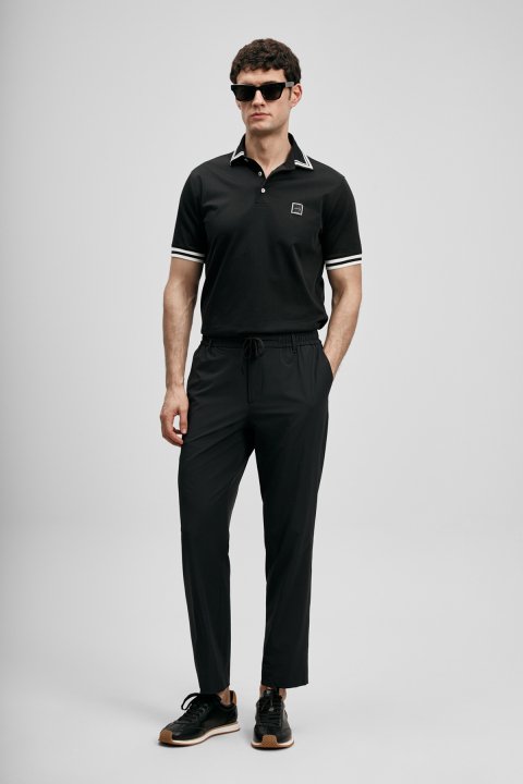 Cole Smart Men's Polo T-Shirt Black - LUFIAN