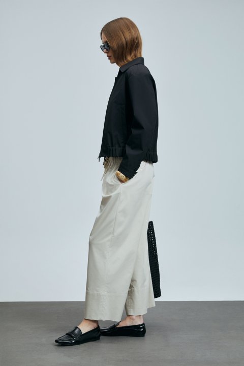 Concordıa Elastic Waist Trousers Beige - LUFIAN