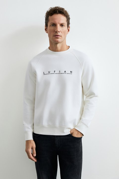 Male Sweatshirt Off Whıte - LUFIAN