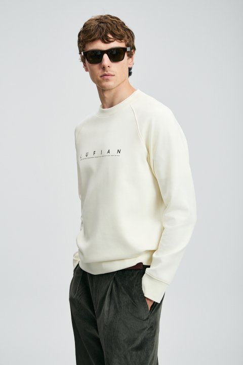 Cooper Men's Sweatshirt Off White - LUFIAN