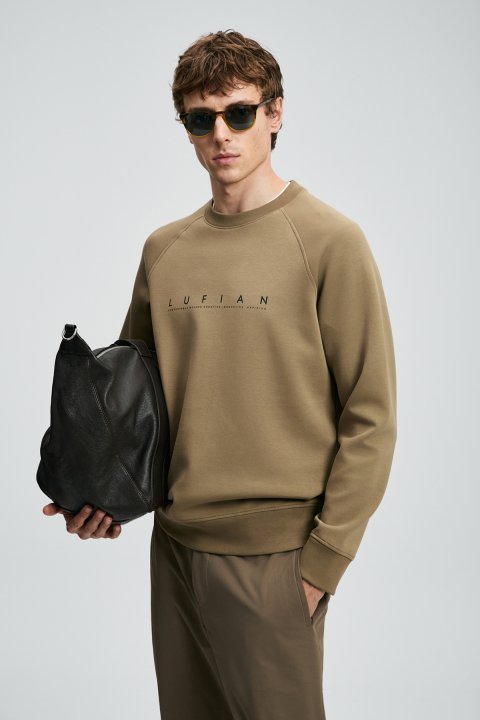Cooper Men's Sweatshirt Sand - LUFIAN