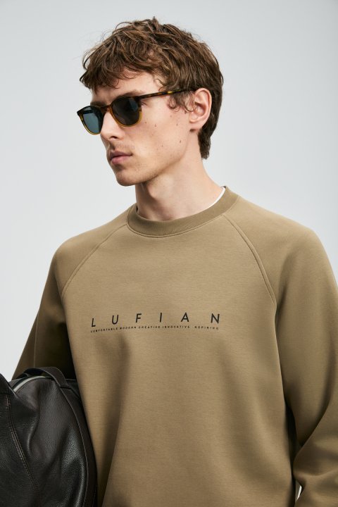 Cooper Men's Sweatshirt Sand - LUFIAN
