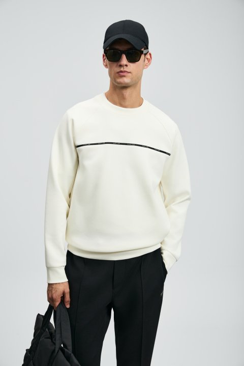 Cosmo Men's Sweatshirt Off White - LUFIAN