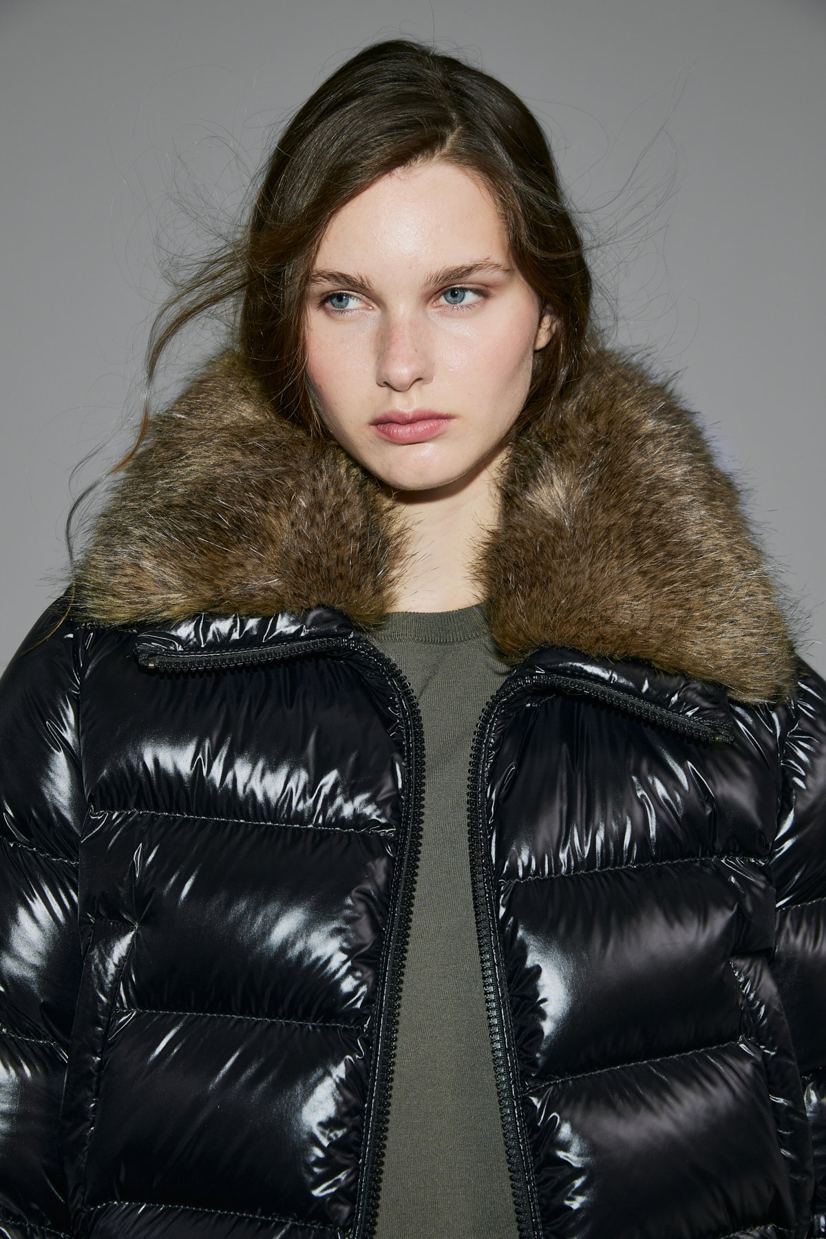 Daısy Goose Down Women's Coat Black - LUFIAN (1)