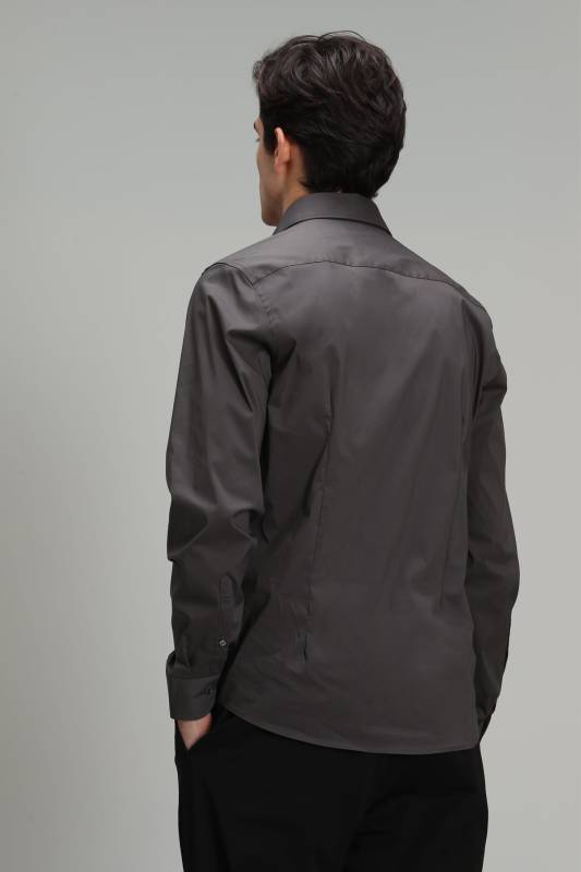 Danıel Men Basic Shirt Anthracıte - 4