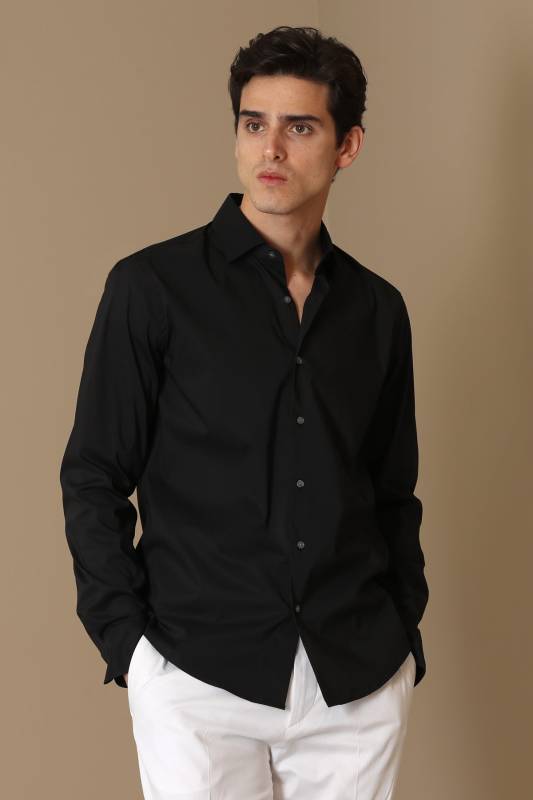 Danıel Men Basic Shirt Black - 2