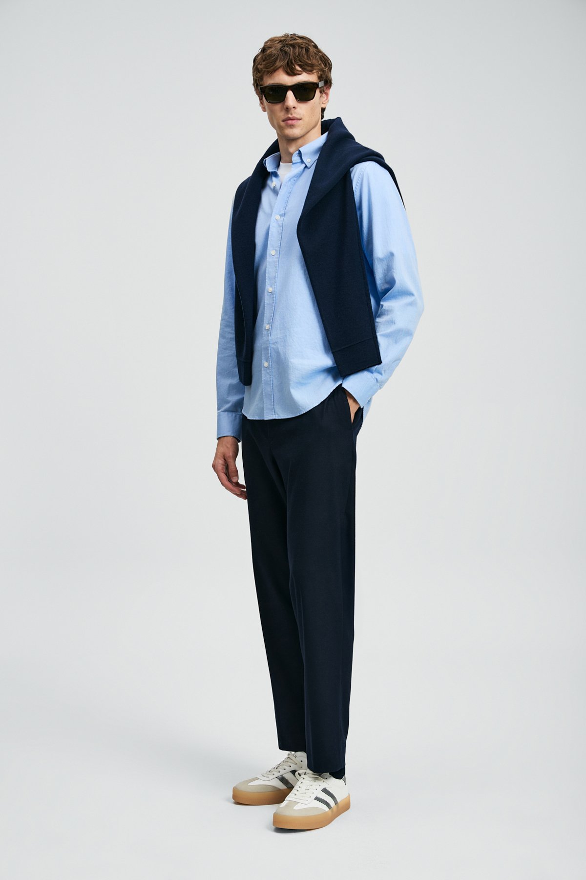 Danıel Men's Basic Shirt Regular Fit Light Blue - LUFIAN (1)