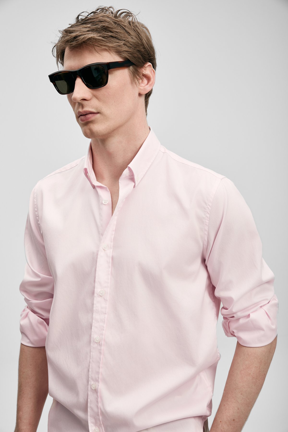 Danıel Men's Basic Shirt Regular Fit Pink - LUFIAN