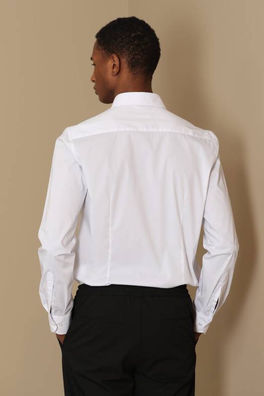 Danıel Men Basic Shirt Whıte - 4