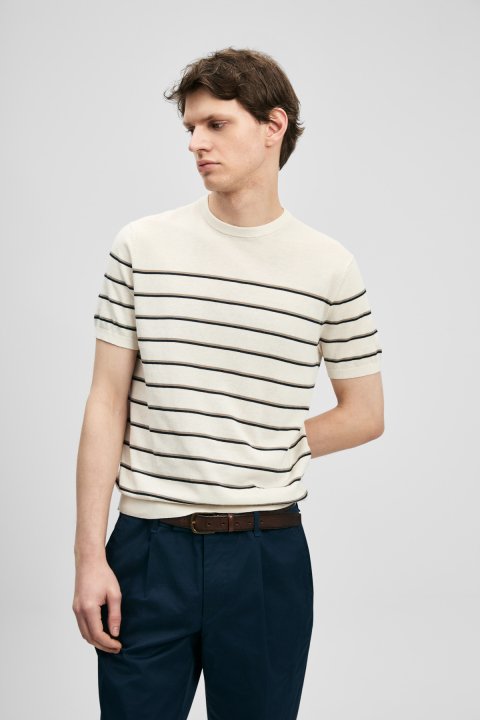 Danıel Men's Cotton Sweater Off White - LUFIAN