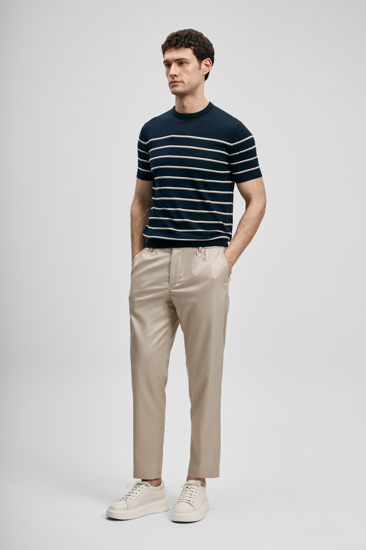 Danıel Men's Cotton Sweater Dark Navy Blue - LUFIAN