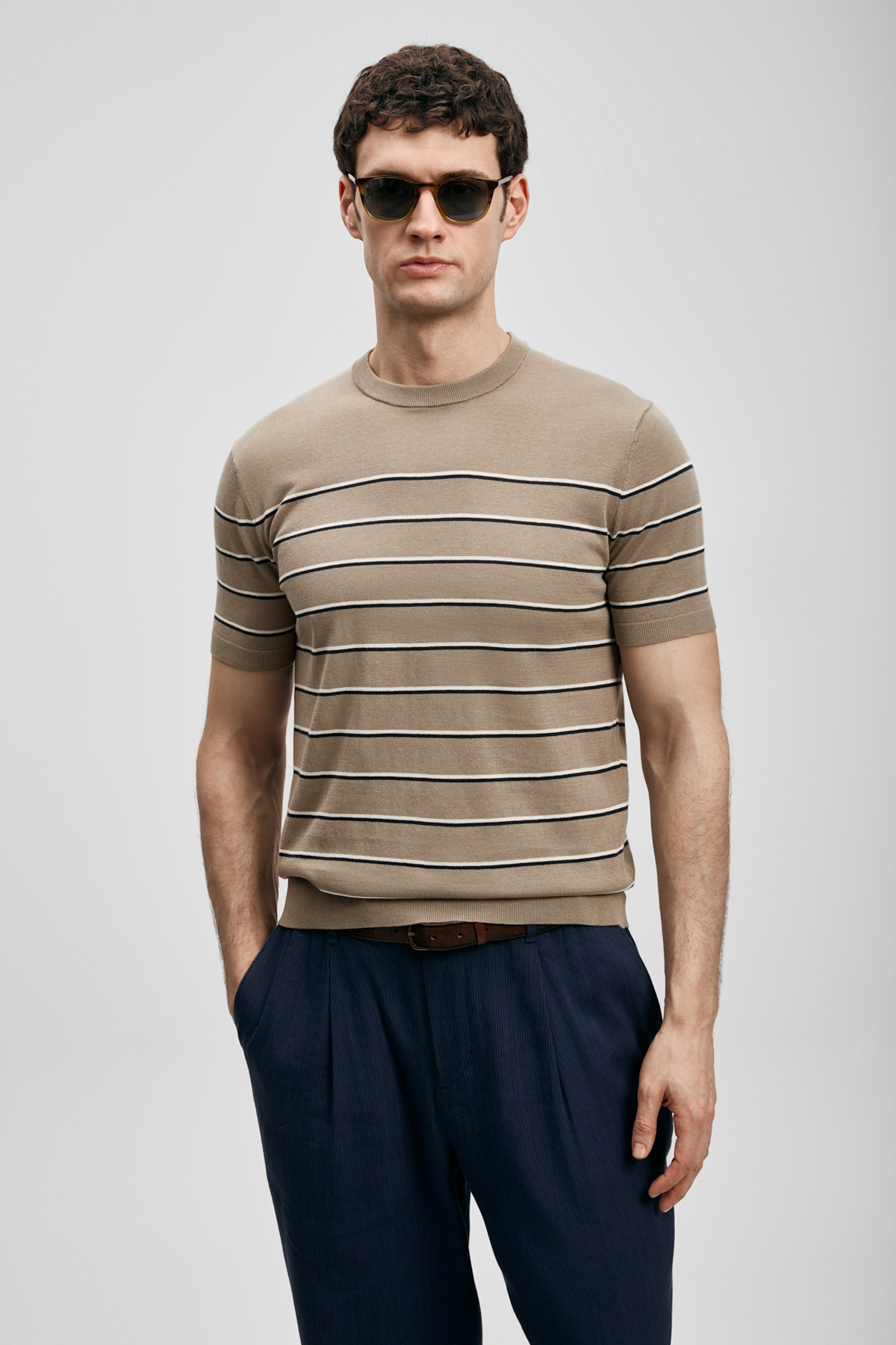 Danıel Men's Cotton Sweater Sand - LUFIAN