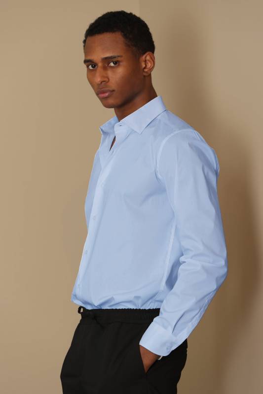 Danıel Mens Classic Shirt Slım Fıt Blue - 2