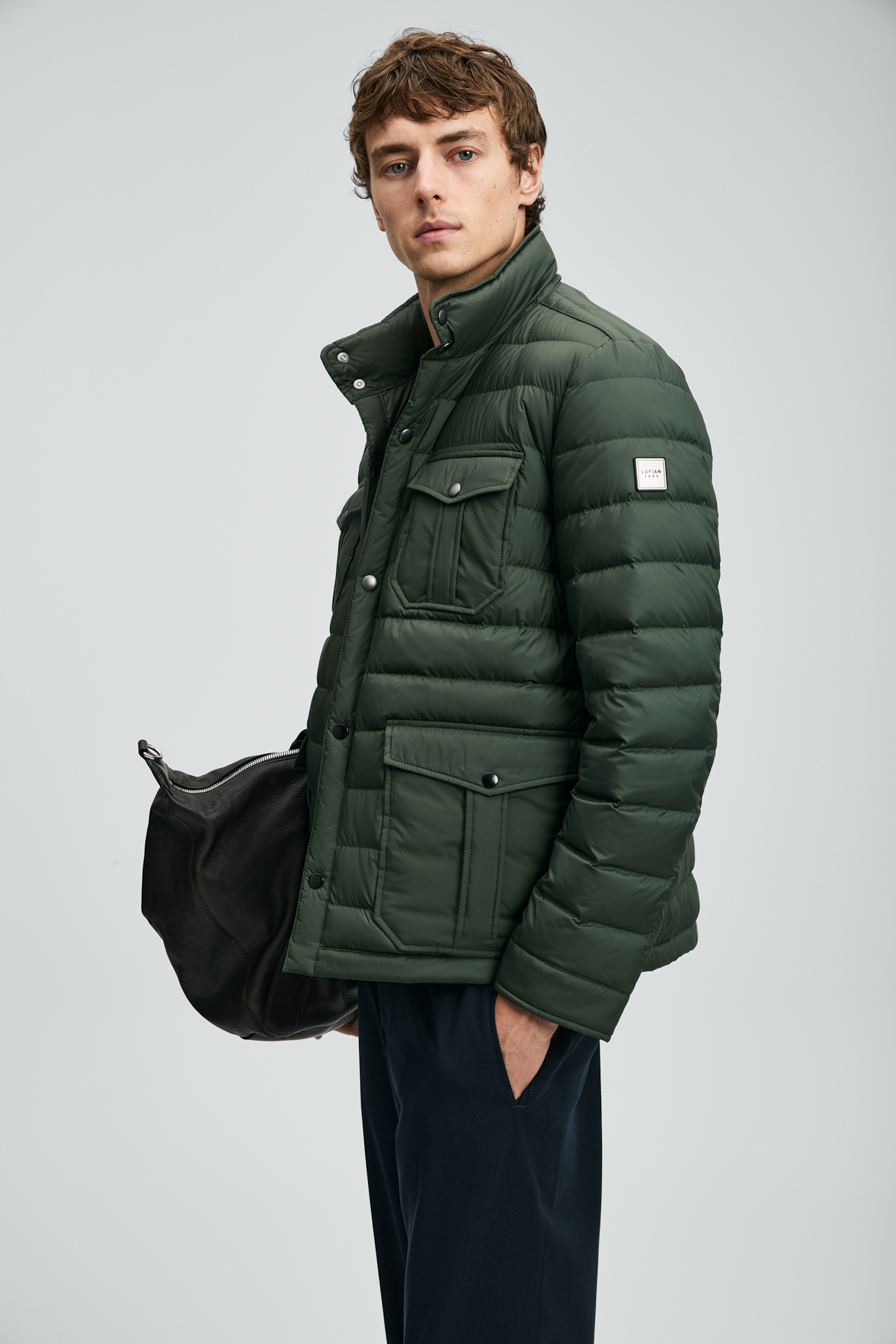 Daniel Men's Down Jacket Green - Lufian