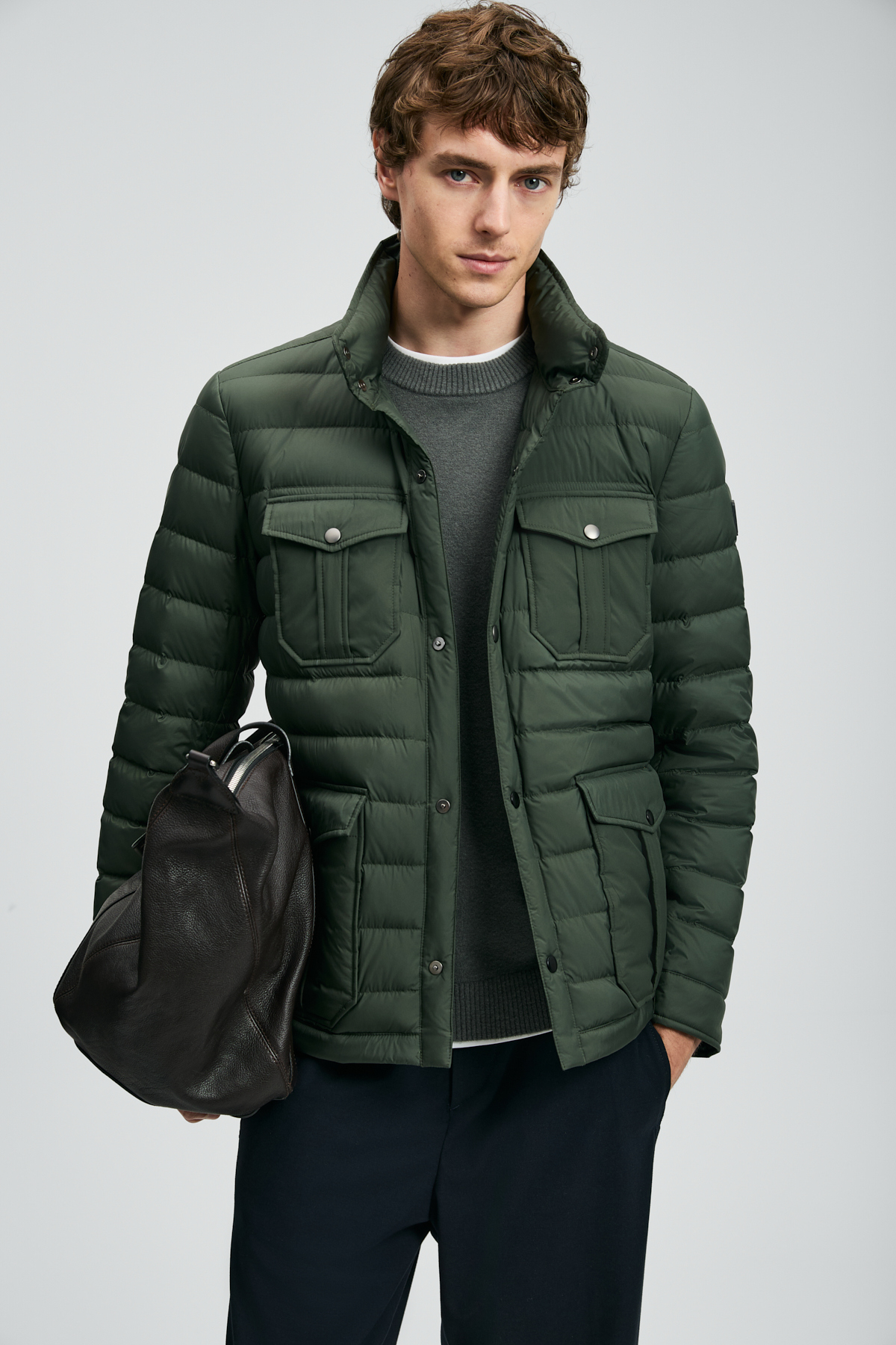 Daniel Men's Down Jacket Green - Lufian