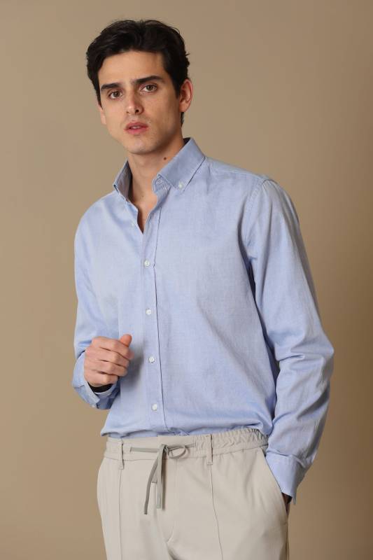 Danıel Mens Smart Casual Shirt Comfort Slım Fıt Blue - 2