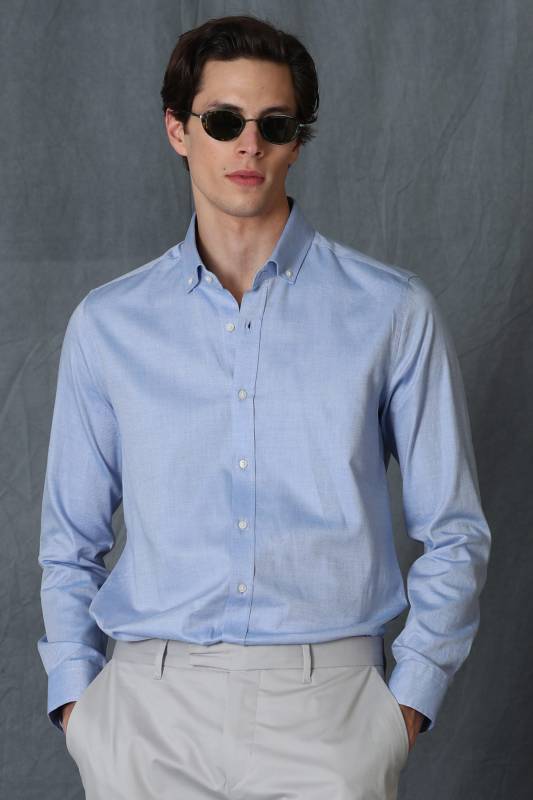 Daniel Mens Smart Shirt Slım Fıt Blue - 1