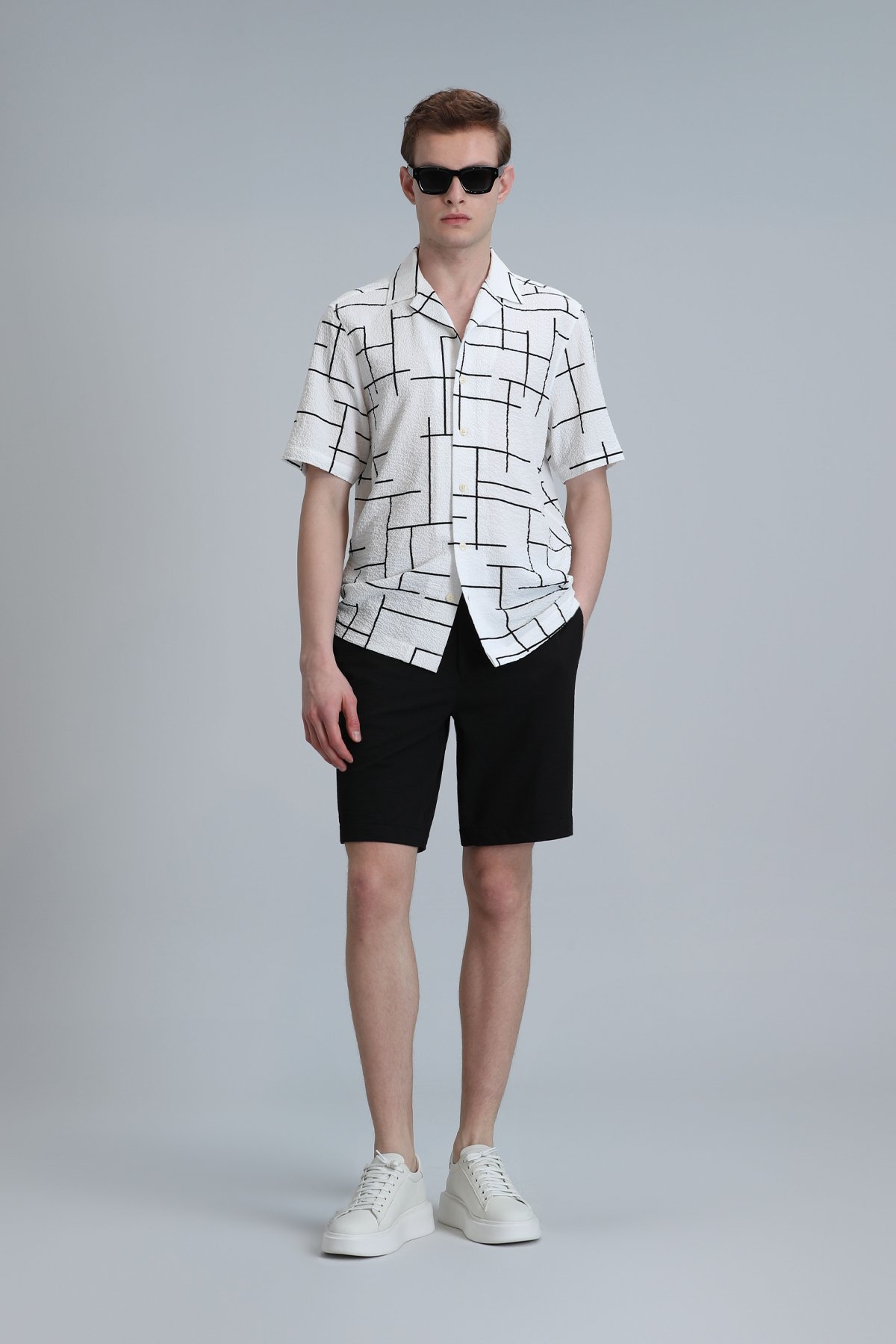 Danıel Sports Mens Chino Shorts Slım Fıt Black - Lufian