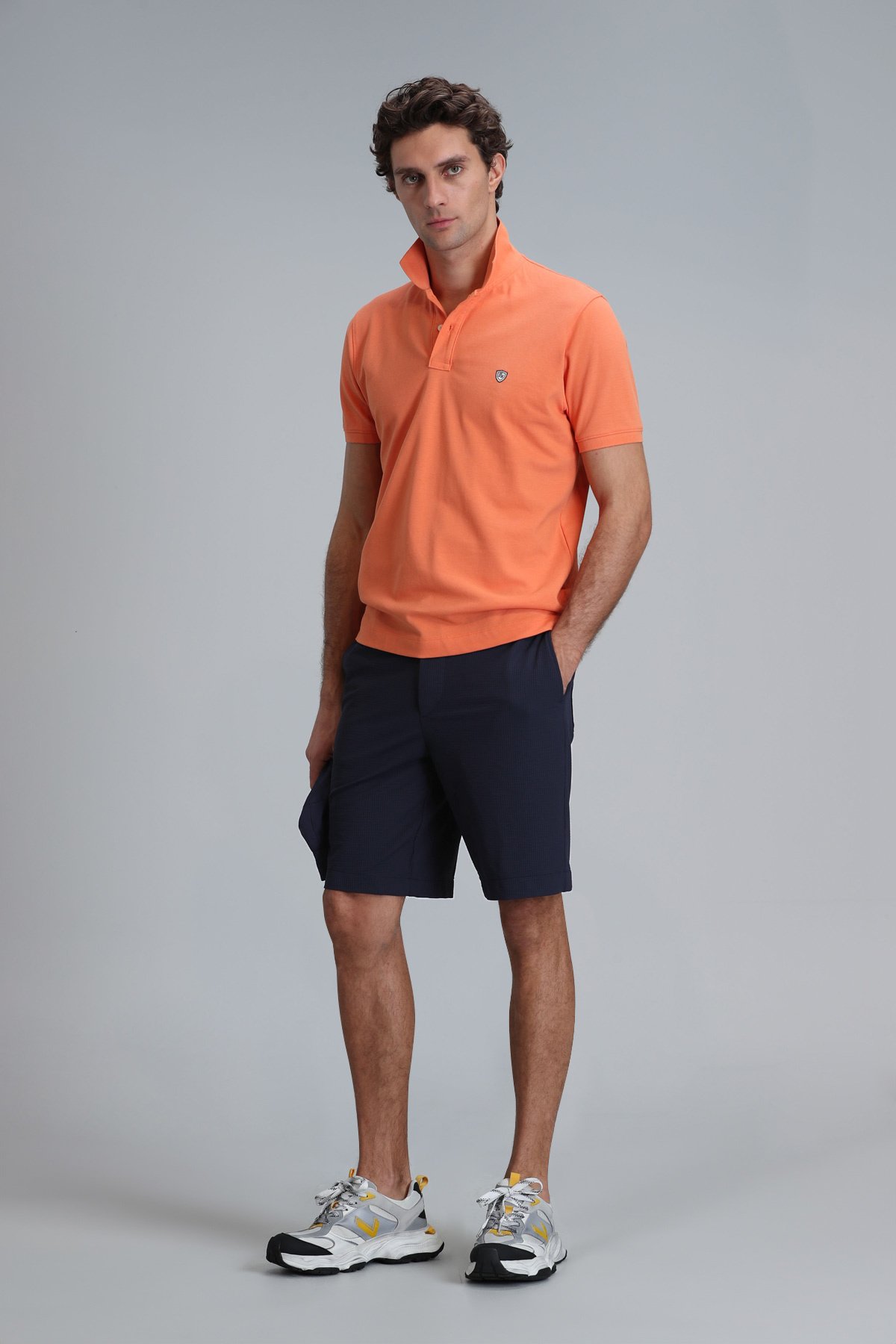 Danıel Sports Mens Chino Shorts Slım Fıt Navy - Lufian