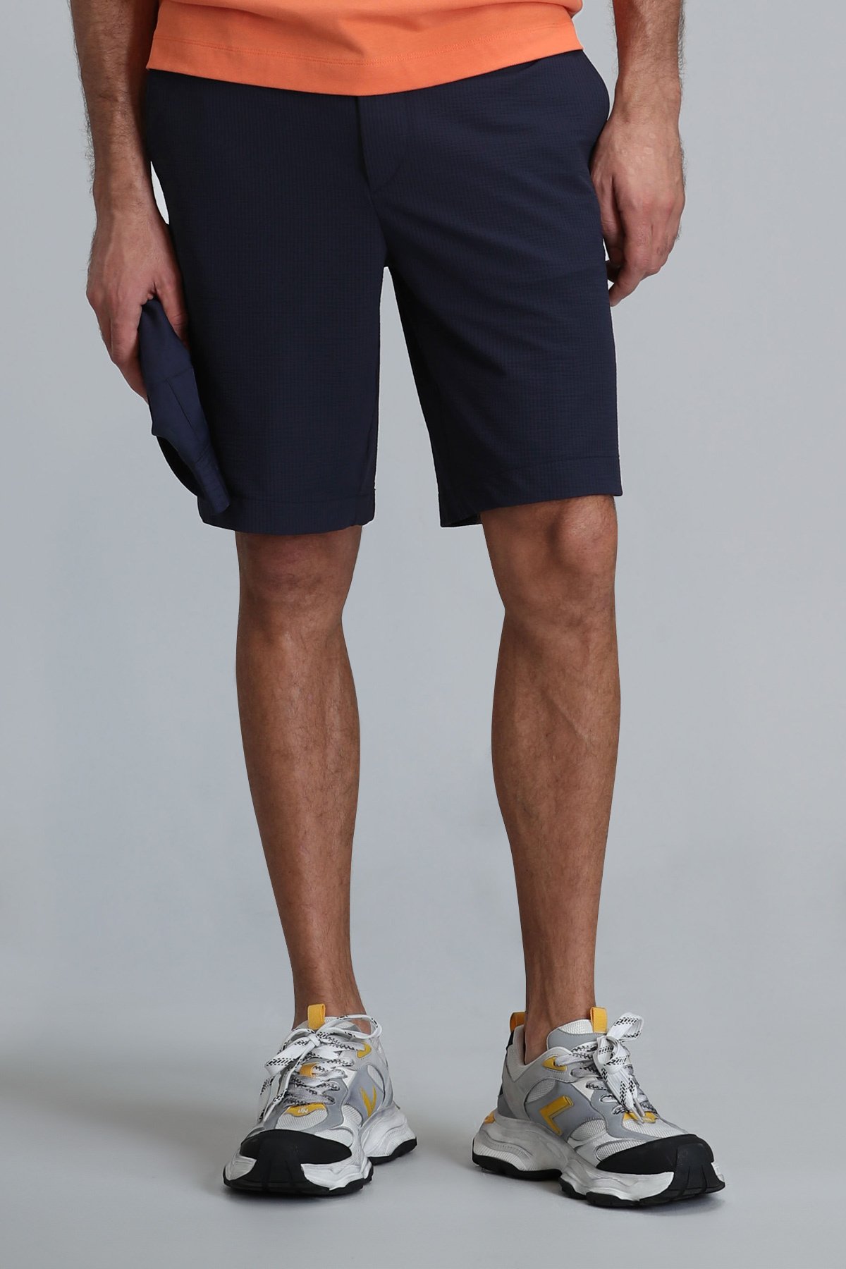 Danıel Sports Mens Chino Shorts Slım Fıt Navy - Lufian (1)