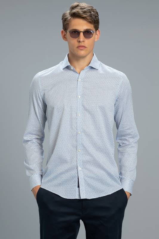 Danilo Mens Smart Shirt Slım Fıt Sax - 1