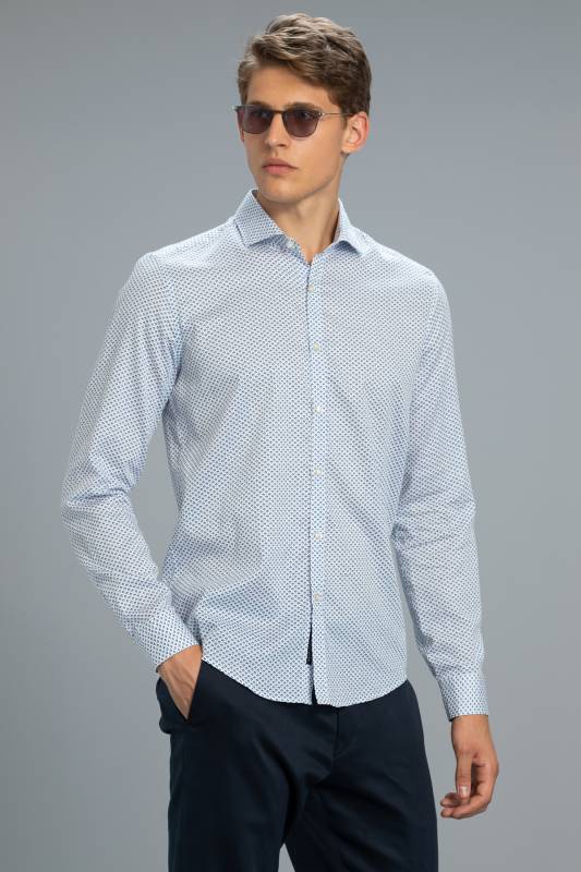 Danilo Mens Smart Shirt Slım Fıt Sax - 2