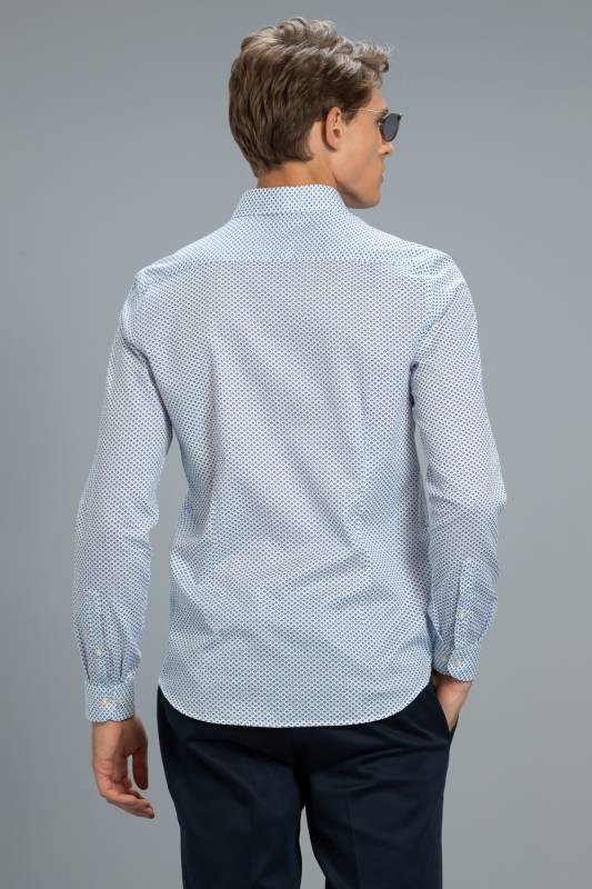 Danilo Mens Smart Shirt Slım Fıt Sax - 4