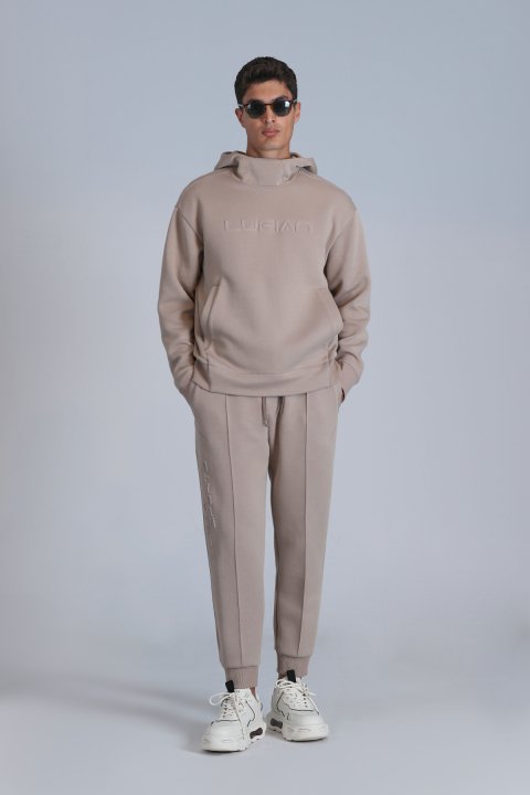 Darel Male Tracksuit Six Beıge - Lufian