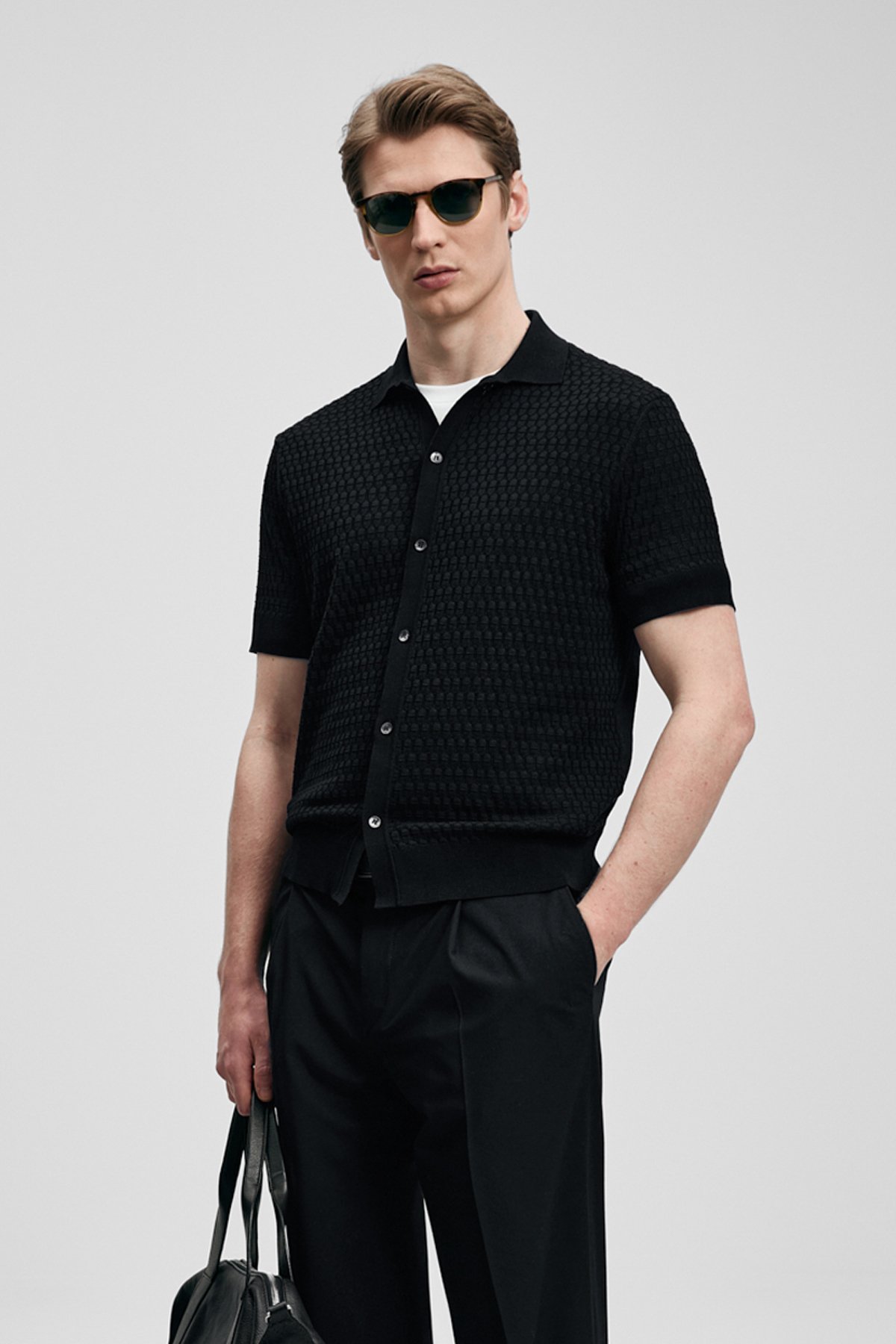 Darwın Men's Coolmax® Sweater Black - LUFIAN