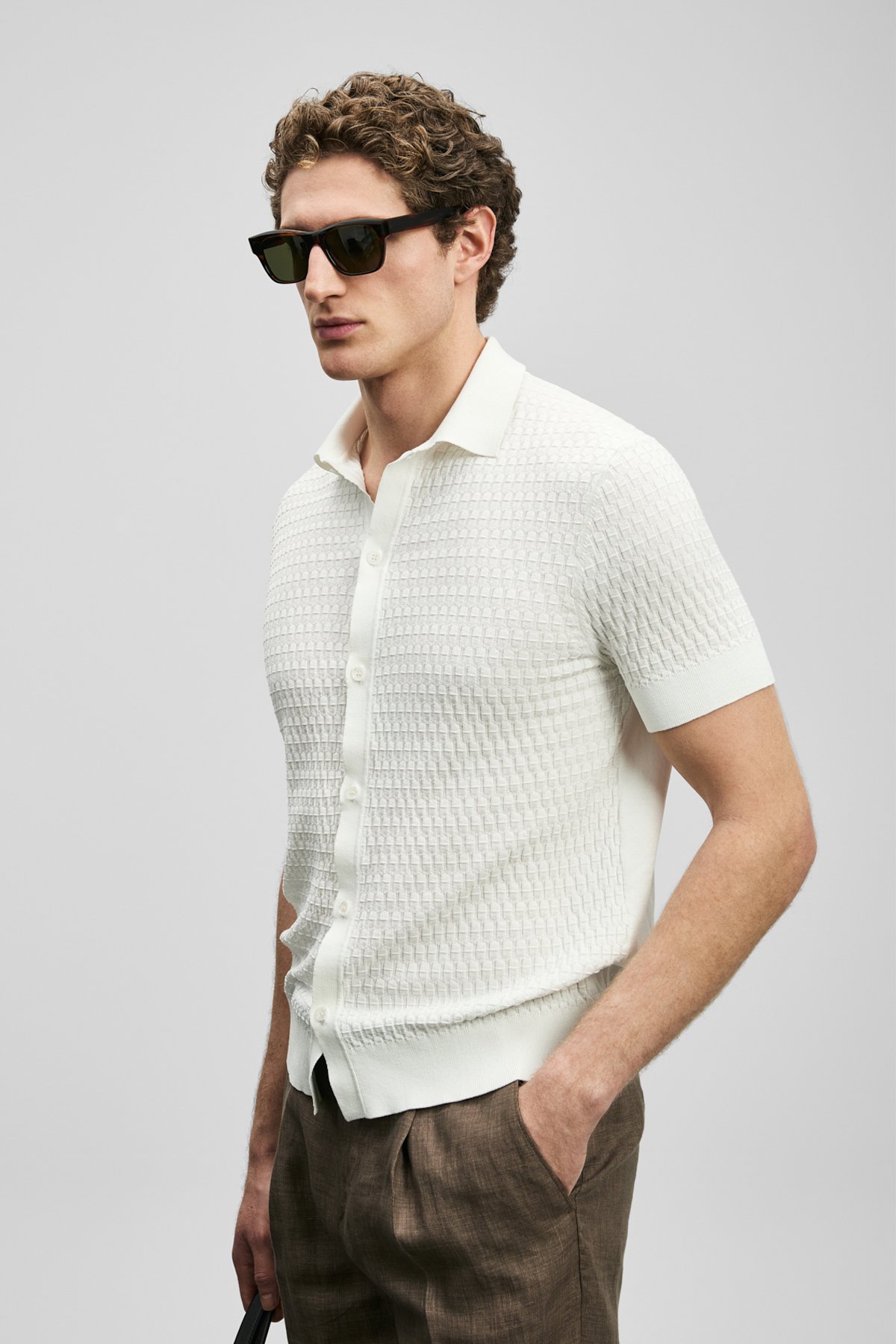 Darwın Men's Coolmax® Sweater Off White - LUFIAN