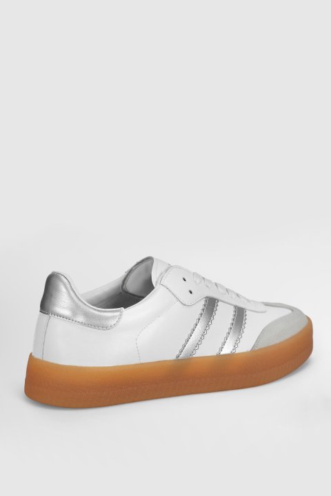 Davıd Men's Leather Sneaker Shoes White - LUFIAN