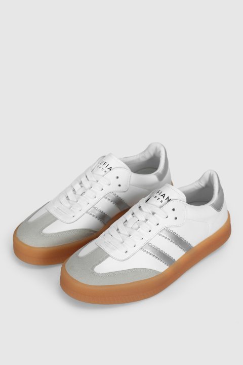 Davıd Men's Leather Sneaker Shoes White - LUFIAN