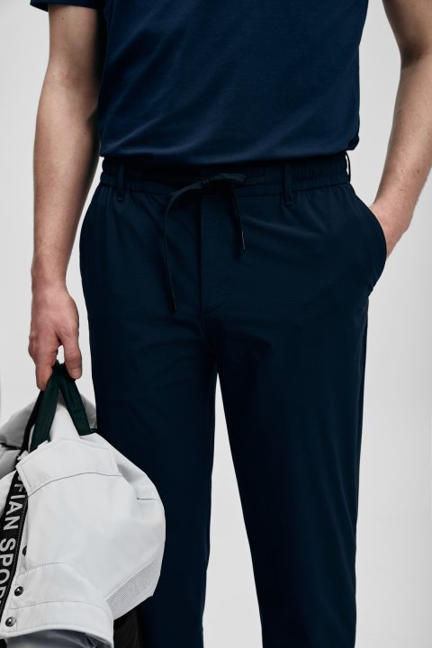 Daxon Smart Men's Chino Pants Slim Fit Navy Blue - LUFIAN