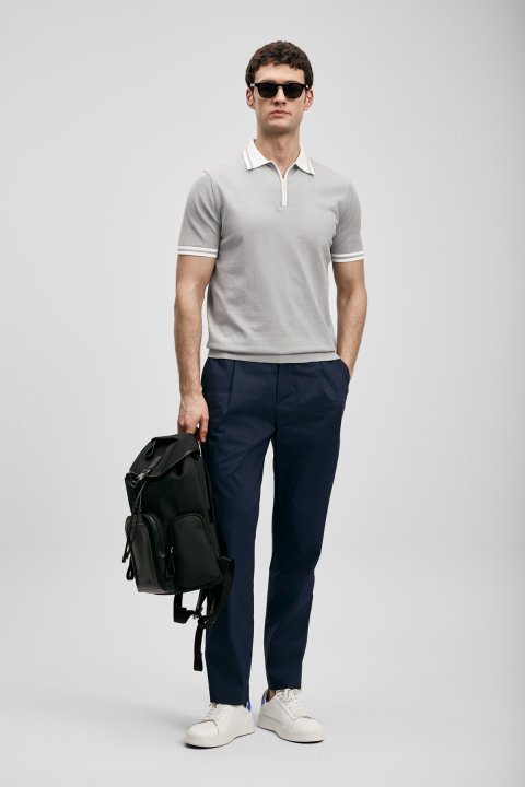 Dean Men's Modal Blend Sweater Light Grey - LUFIAN